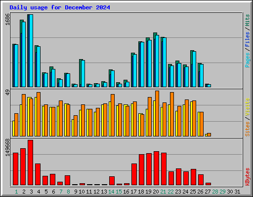 Daily usage for December 2024