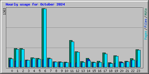 Hourly usage for October 2024