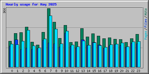 Hourly usage for May 2025