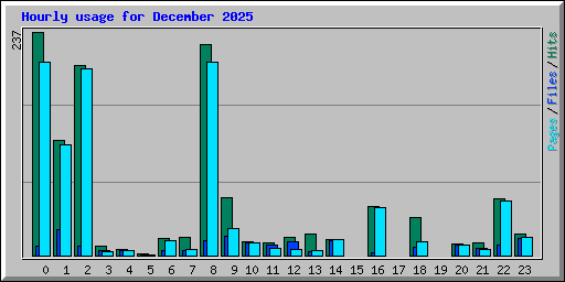 Hourly usage for December 2025