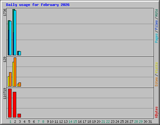 Daily usage for February 2026